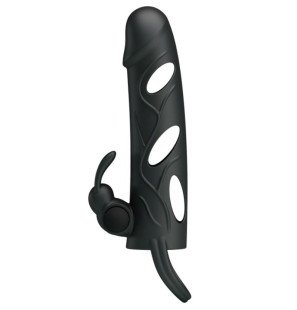 Pretty Love Silikon-Penishülle mit Vibration 14 cm – Bild 9