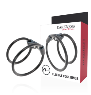 DARKNESS anneau pénien double flexible de 5 cm – photo 1