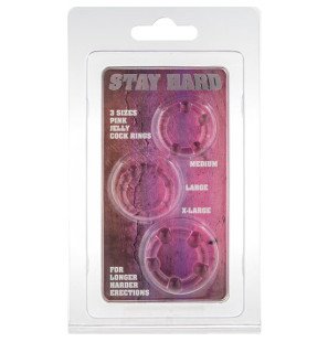 SEVEN CREATIONS Set of Three Pink Penis Rings 21 mm – image 2