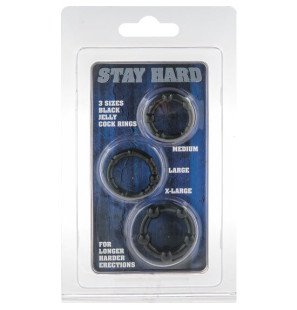 SEVEN CREATIONS Set aus drei schwarzen Penisringen 21 mm – Bild 2