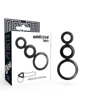 Ensemble d’anneaux péniens non vibrants ADDICTED TOYS 50 mm couleur Smoke – photo 2