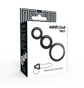 ADDICTED TOYS niewibrujący zestaw pierścieni na penisa 50 mm w kolorze Smoke – zdjęcie 4