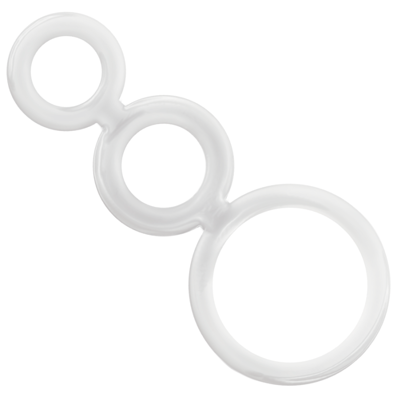 ADDICTED TOYS Transparent Penis and Testicle Ring Set 50 mm – image 1
