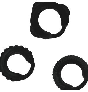 ADDICTED TOYS set of 3 black penis rings 35 mm – image 3