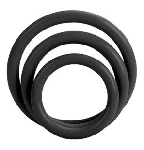 Calexotics set of three black penis rings, 3 cm – image 1