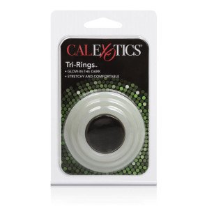 CALEXOTICS set of three glow-in-the-dark penis rings, 3 cm – image 2