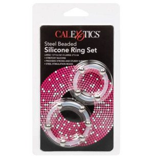Calexotics Silikon-Penिसringe mit Stahlperlen – Set mit 2 – Bild 3