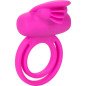 CalExotics Dual Clit Flicker, anneau pénien vibrant en silicone rose – photo 1