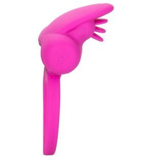 CalExotics Dual Clit Flicker – vibrierender Penisring aus rosafarbenem Silikon – Bild 2
