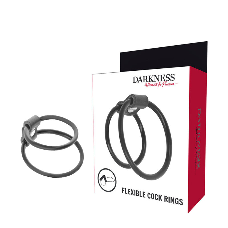 DARKNESS Duo penisringen voor intieme wellness – foto 1 DARKNESS Duo penisringen voor intieme wellness – foto 1