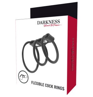 Lot de 3 anneaux péniens flexibles pour adultes – photo 4