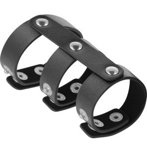 Adjustable Leather Penis and Testicle Ring by Darkness – image 3