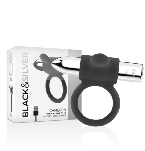 Anneau pénien rechargeable Cameron BLACK en SILVER, argent – photo 2