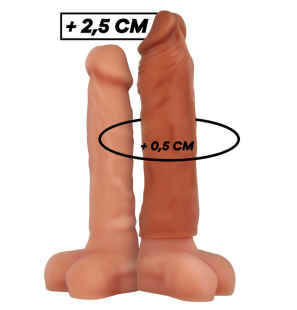 VIRILXL Penisverlängerer aus Flüssigsilikon V5 braun 11 cm – Bild 1