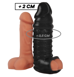 VIRILXL przedłużająca nakładka na penisa, 13,5 cm, czarna – zdjęcie 1