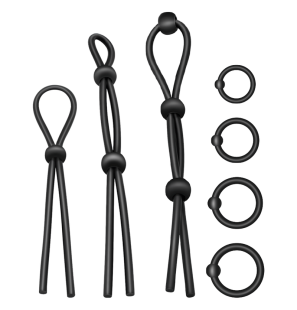 Addicted Toys – zestaw 7 elastycznych silikonowych pierścieni erekcyjnych – zdjęcie 1