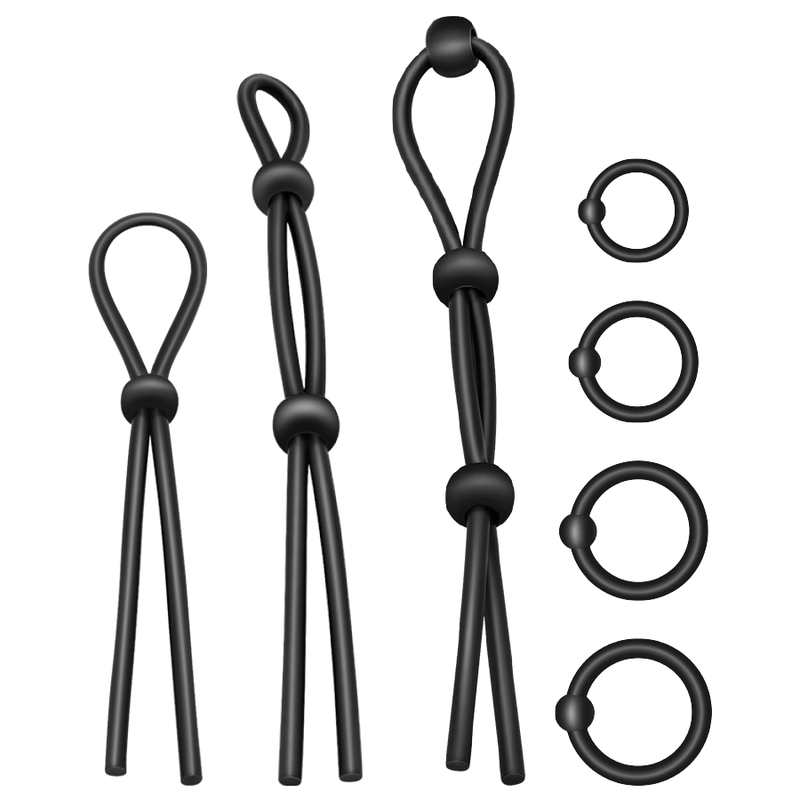 Addicted Toys – zestaw 7 elastycznych silikonowych pierścieni erekcyjnych – zdjęcie 1