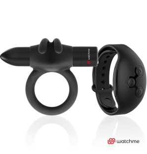 Anneau pénien vibrant Watchme avec télécommande de Black and Silver – photo 3