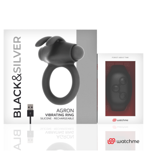 Anneau pénien vibrant Watchme avec télécommande de Black and Silver – photo 7