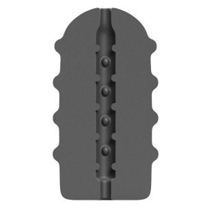 All Black genoppter Masturbator, 17 cm – Bild 1
