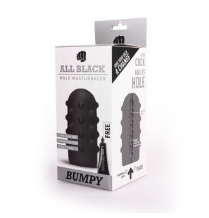All Black genoppter Masturbator, 17 cm – Bild 2