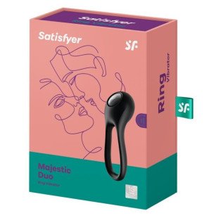 SATISFYER Majestic Duo vibrating cock ring, black – image 4