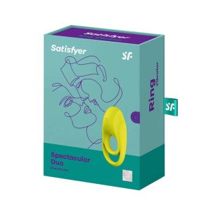 Satisfyer Duo vibrating penis ring, yellow – image 3