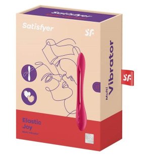 Satisfyer Joy élastique, vibromasseur polyvalent rouge – photo 4