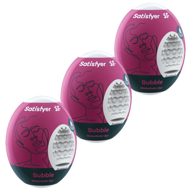 SATISFYER 3 bubble masturbator eggs for adults – image 1