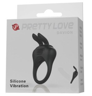 Wibrujący pierścień na penisa Pretty Love Davion z króliczym motywem – zdjęcie 2