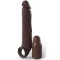 Fantasy X-Tensions przedłużka penisa z paskiem, 17,78 cm, brązowa – zdjęcie 1