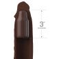 Fantasy X-Tensions przedłużka penisa z paskiem, 17,78 cm, brązowa – zdjęcie 2