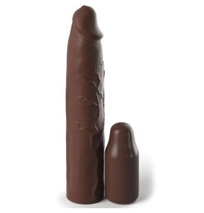 Fantasy X-Tensions Penishülle mit Plug 22,86 cm in Braun – Bild 1