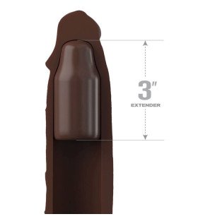 Fantasy X-Tensions rękaw na penisa z korkiem, 22,86 cm, brązowy – zdjęcie 2