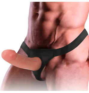 Wydrążona uprząż z dildo 16 x 3 cm – zdjęcie 2