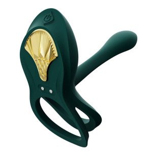 Anneau pénien vibrant ZALO Bayek avec télécommande pour couples, vert – photo 3