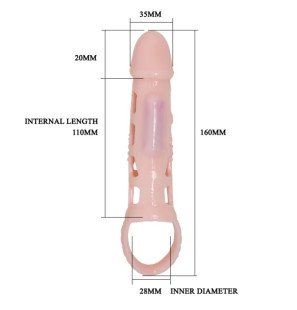 Pretty Love Harrison vibrerende penisverlengingsmouw met band 13,5 cm – foto 7