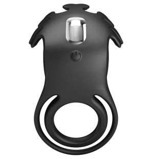 Ruben vibrating penis ring with 7 vibrations in black silicone – image 4