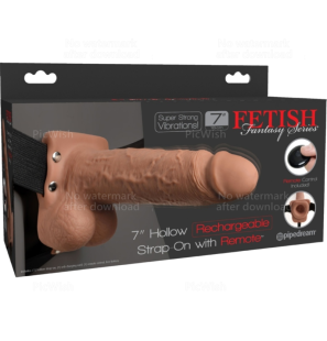Adjustable penis harness with vibrator and rechargeable testicles 17,8 cm – image 6