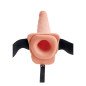 Regulowana realistyczna uprząż z penisem i tryskającymi jądrami, 19 cm – zdjęcie 2