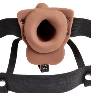 Regulowana uprząż na penisa z wibracją i ładowanymi jądrami 15 cm – zdjęcie 1