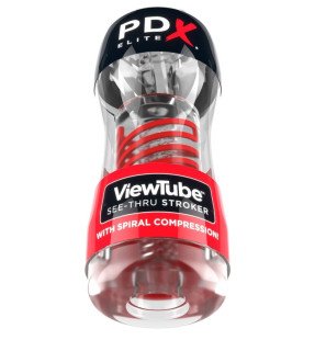 PDX ELITE Viewtube 2 transparenter Masturbator mit Spiral-Kompression 7 cm – Bild 2