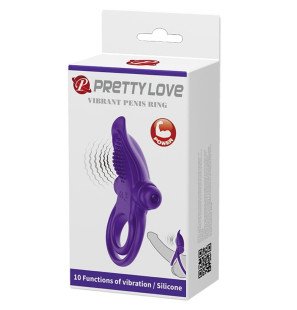 Pretty Love Purple Vibrating Penis Ring – image 9