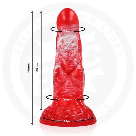 EPIC Agnis dildo met ergonomische vorm en opvallende Crimson Fire-afwerking
