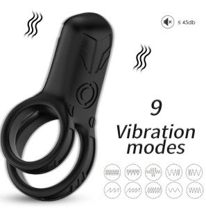Double vibrating penis ring Armony black 39 mm – image 1