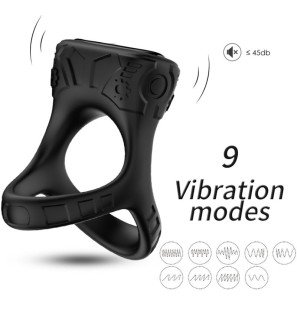 Black vibrating penis ring with multiple wearing positions Armony – image 1