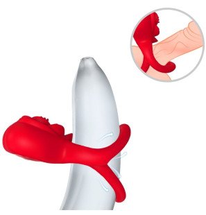 Armony Red Vibrating Penis Ring with Heart Design – image 2