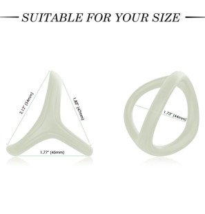 ARMONY Tresor double silicone cock ring, glowing, 47 mm – image 2