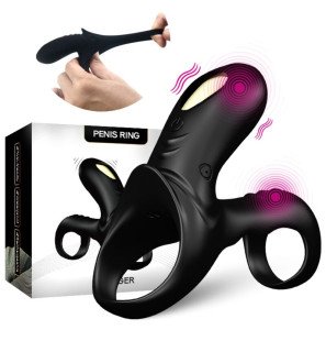 ARMONY Ranger vibrating penis ring for couples 47 mm black – image 5