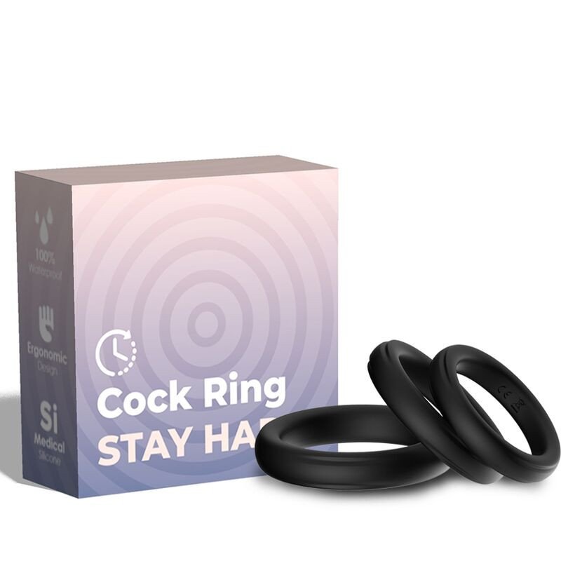 ARMONY triple black silicone penis ring 52 mm – image 1